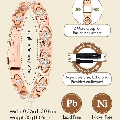 🔥 60% OFF – Last 3 Hours! ⏰ TAILEDEN® Magnetic Copper Bracelet for Women | Pure Copper + 3800 Gauss Magnets