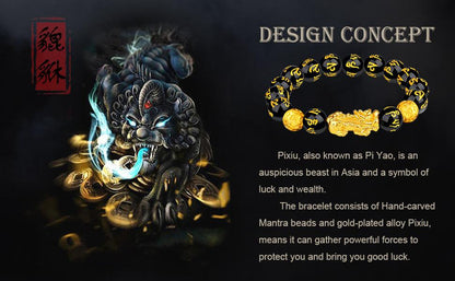 🔥🎉DIYSTAR Pi Xiu Obsidian Bracelet – Unlock Wealth & Attract Good Fortune