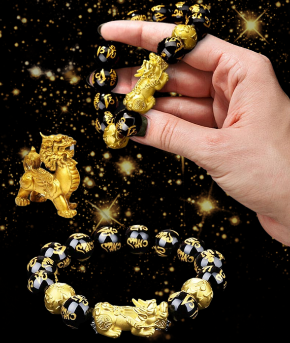 🔥🎉DIYSTAR Pi Xiu Obsidian Bracelet – Unlock Wealth & Attract Good Fortune