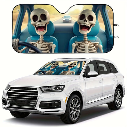 😂Blizkox™ Funny Alien Skeleton Windshield Sunshade💀