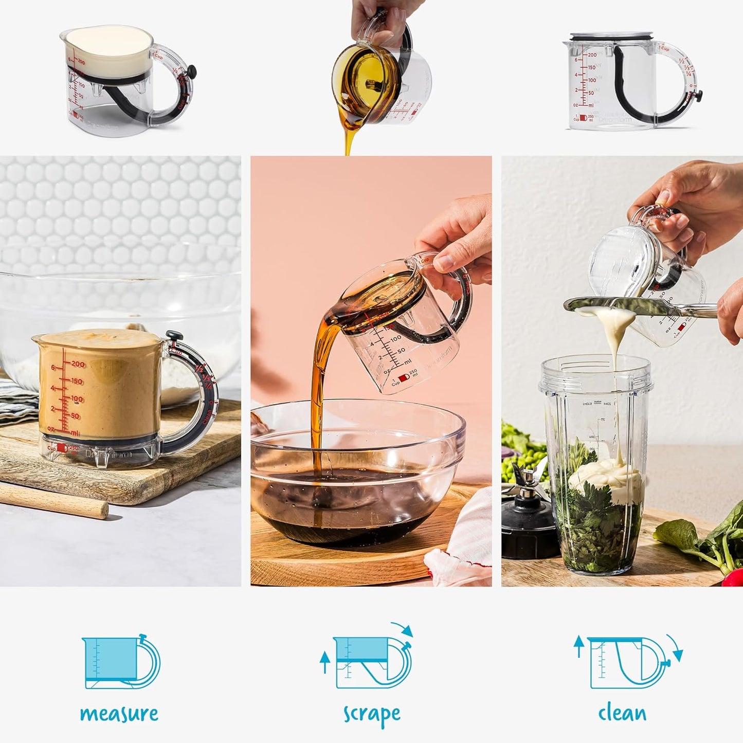 QIAWI ™4-in-1 Adjustable Measuring Cup