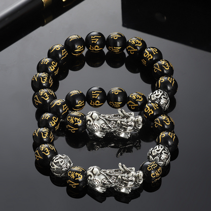 🔥🎉DIYSTAR Pi Xiu Obsidian Bracelet – Unlock Wealth & Attract Good Fortune
