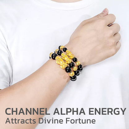 🔥🎉DIYSTAR Pi Xiu Obsidian Bracelet – Unlock Wealth & Attract Good Fortune
