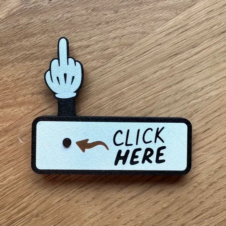 LOVILDS™The "Click Here" Surprise Button - Hilarious Prank Toy